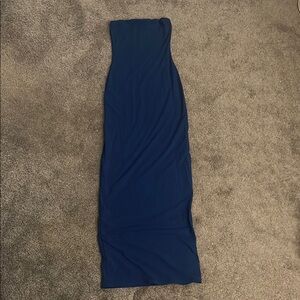 Skims strapless navy dress